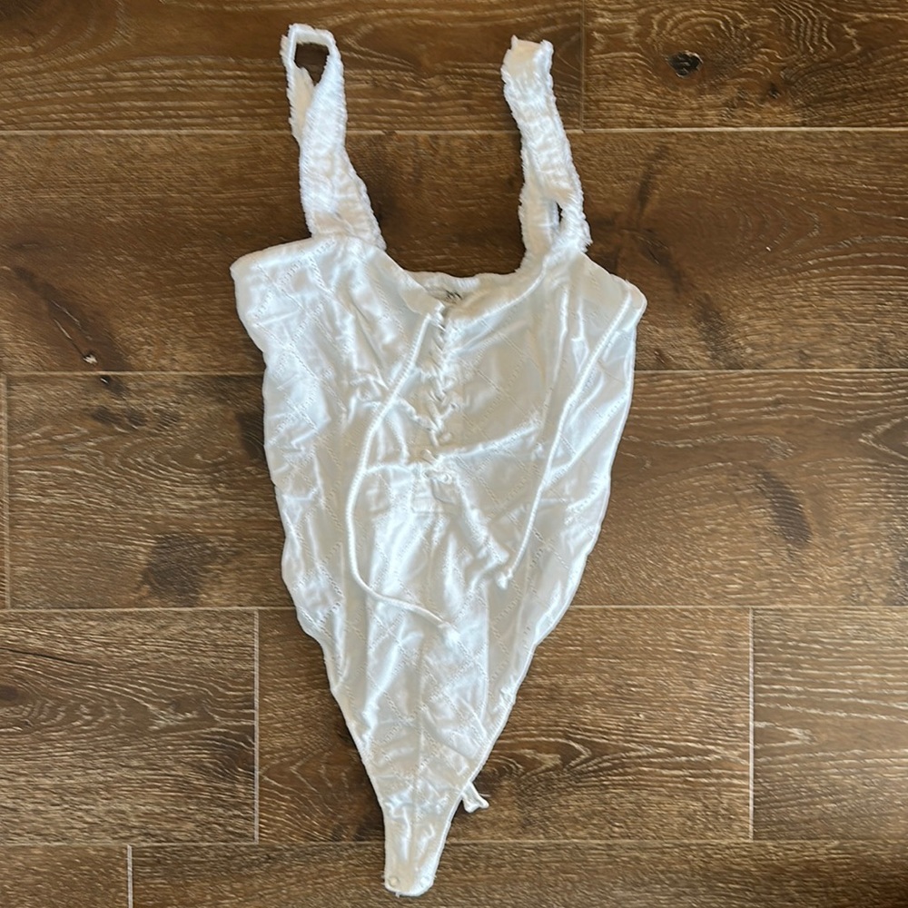 Free People Lace Up Bodysuit